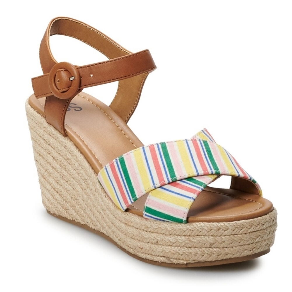 🆕️SO Rosebay Women's Espadrille Wedge Sandals